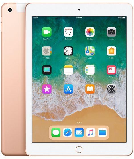Apple iPad 2018 with Facetime - 9.7 Inch Retina Display, 32GB, WiFi + 4G LTE, Gold