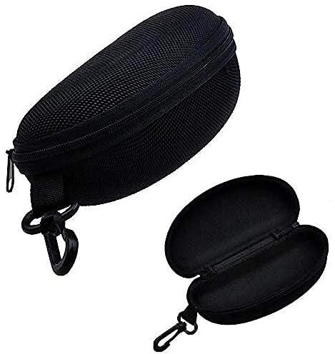 Unisex Portable Zipper Eye Sunglasses Clam Shell Hard Case Protector