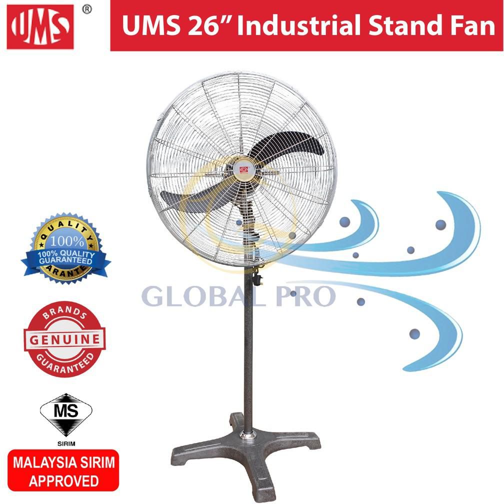 UMS 26 Inch Heavy Duty Industrial Stand Fan (Metal Clad)