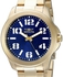 Invicta Specialty Men's Blue Dial 18K Gold-Plated Stainless Steel Band Watch - INVICTA-21440SYB