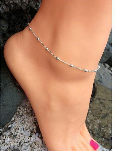 Anklet Women Hand Made Color Silver