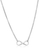 Sterling Silver Infinity Symbol Necklace-rx93940-18