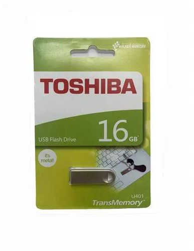 Toshiba 16GB USB Flashdisk-Silver The Toshiba USB Flash Drive features a compact design that fits easily into a pocket or computer bag. This USB drive has a unique  metallic design