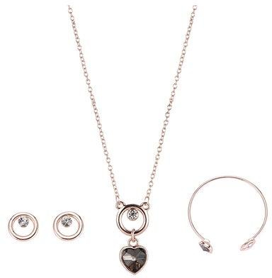 3-Piece Rose Gold Plated Alloy Jewellery Set