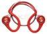 Plantronics BackBeat FIT Wireless Stereo Headphone - Red