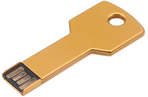 Creative Key Shape USB Flash Drive Zinc Alloy U Disk-Yellow