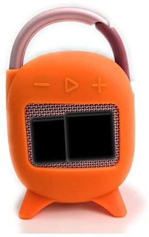 حافظة حماية من السيليكون مناسبة لمكبر صوت بلوتوث كليب 4 المحمول - برتقالي (الحافظة فقط)