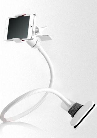 Phone holder Flexible Holder Bed Lazy Bracket Mobile Stand car holder Iphone Samsung Sony HTC-White