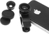 3 in 1 Universal Clip Lens for Smartphones & Tablets [Fish eye, Marco, Wide angle]