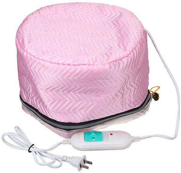 Hair Treatment Thermal Cap - Pink and White