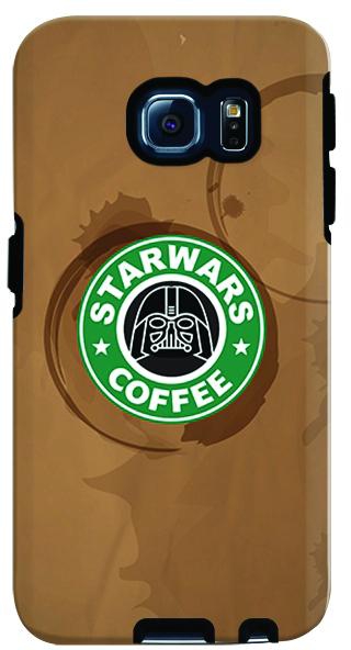Stylizedd Samsung Galaxy S6 Edge Premium Dual Layer Tough Case Cover Matte Finish - Starwars Coffee