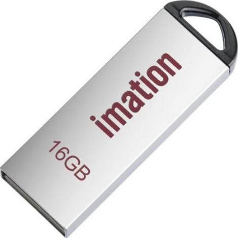 Imation 16GB Alfa Metal Flash Drive, USB 2.0, Plug In, Compact and Capless Design, Silver | 77000002015