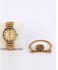 Lookworld Gold Lookworld Wrist Watch Bangle And Ring Q39