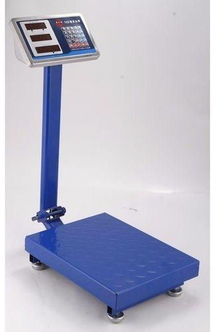 100KGS - Digital Weigh Scale - Price Weight Computing Electronic Industrial Platform Weighing Scale - Stainless Steel - Blue