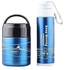 Eurosonic Food And Water Flask Combo Blue