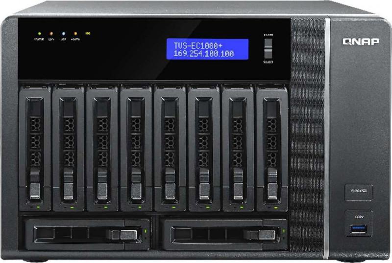 QNAP TVS-EC1080+-E3-32G-US 10-Bay Edge Cloud Turbo vNAS, SATA 6G, 10 GbE x2, 1 GbEx4 (32GB version) (TVS-EC1080+-E3-32G)