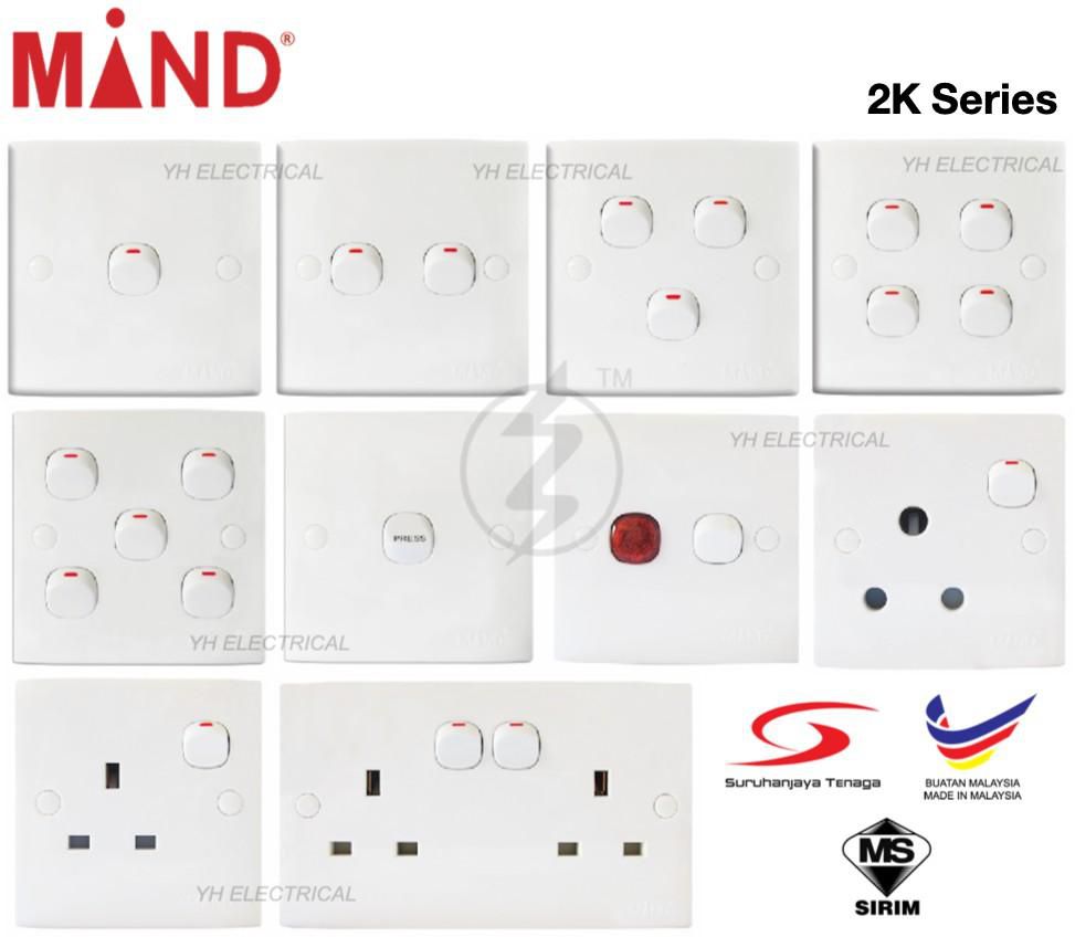 MIND 2K Series Switches and Socket Outlet (As Picture)