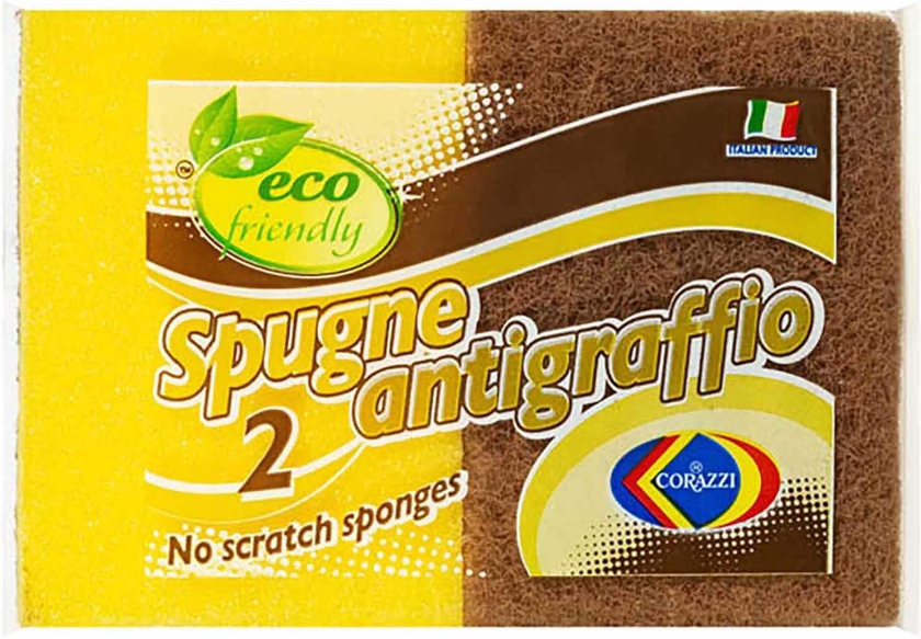 Corazzi Eco Anti-Scratch Sponge - Pack of 2