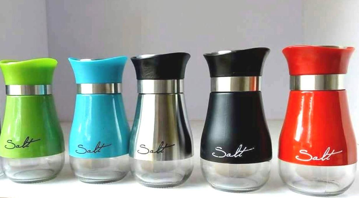 Stainless Steel Glass Salt Shakers-1 Pc
