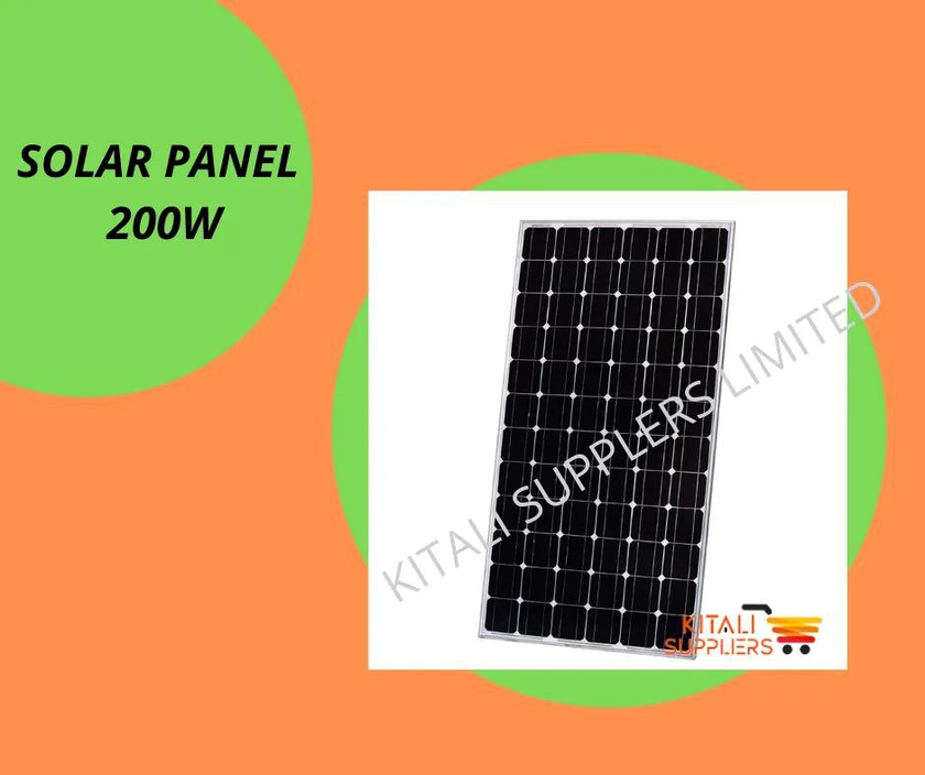 Solarmax solar panel 200w monocrystalline (all weather) the Solar panels trap the free energy of the sun for your use.