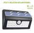 20 LED Solar Motion Sensor Outdoor Light Black