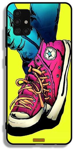 Samsung Galaxy A51 4G Protective Case Cover Canva Shoes Art