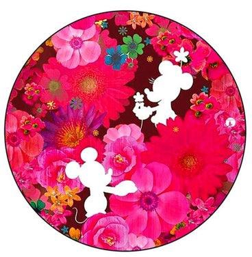 Floral Printed Round Mousepad Pink/White/Green