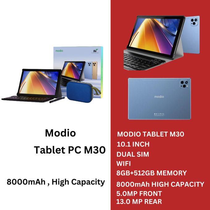 Modio M30 Educational Tablet - 8GB+512GB - 10.1" 5G LTE 13MP Camera, Dual Sim - Blue