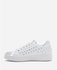 Shoe Room Casual Leather Sneakers - White/Silver