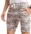 Andora Plus Size Slip On Patterned Shorts - Brown & White