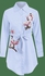 Stripes Belted Floral Embroidered Casual Dress