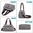 Hobo Handbags Canvas Crossbody Bag for Women, Multi Compartment Tote Purse Bags