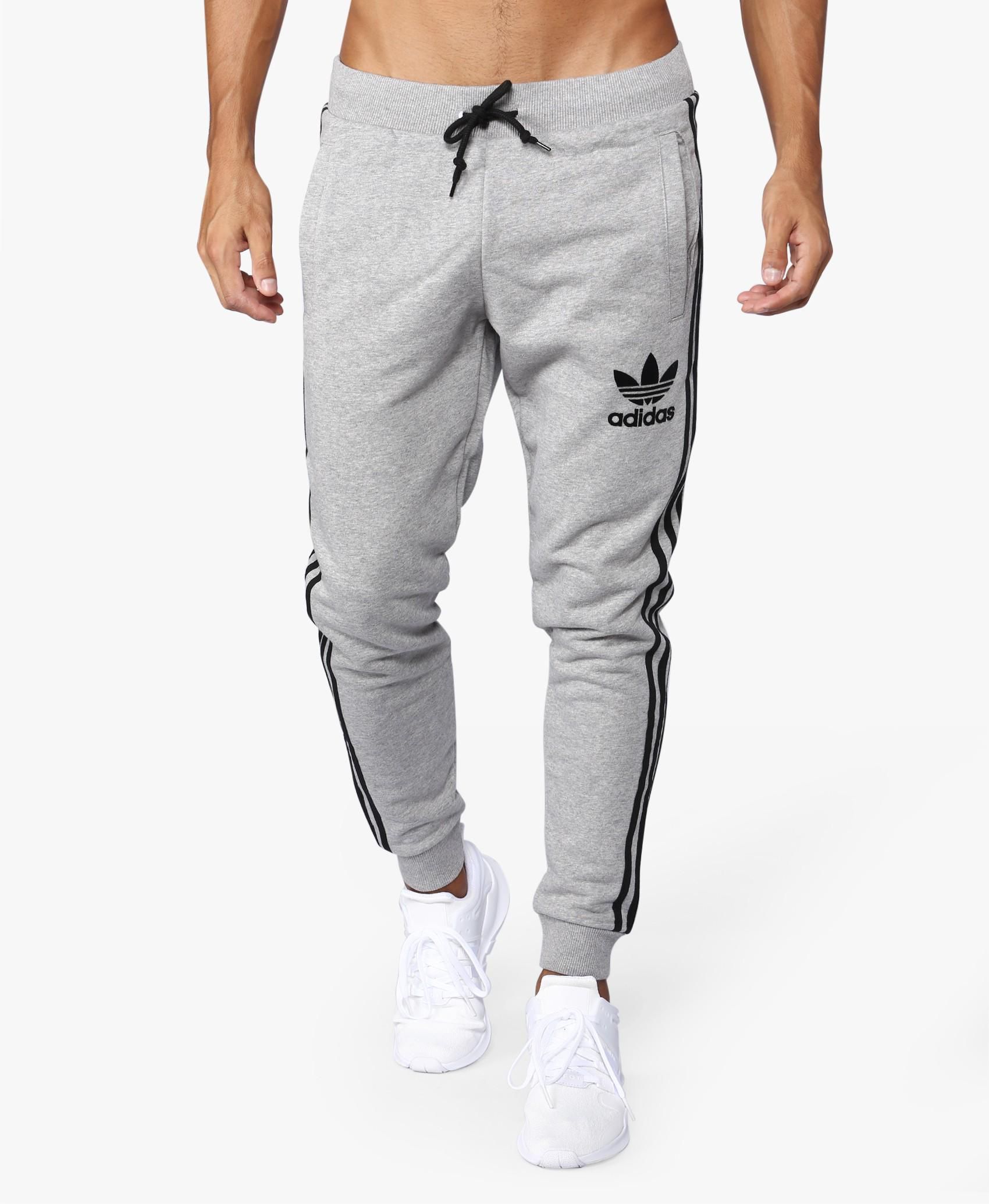 Grey 3 Stripe Sweatpants.