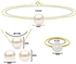 Vera Perla 18K Yellow Gold with White Pearl Jewelry Set - 4 Pieces