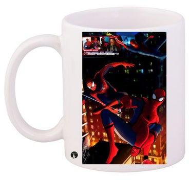 Spiderman Printed Coffee Mug White/Black/Red 11ounce