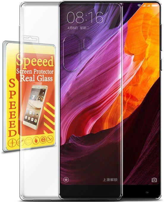 Speeed Silicone Cover For Xiaomi MI Mix - Clear + Speeed Glass Screen Protector