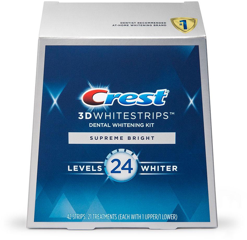 CREST 3D WHITE - WHITESTRIPS SUPREME BRIGHT 21 Whitening Treatments