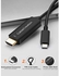 محول كيبل USB C الى HDMI بدقة 4K@60Hz HDR وكيبل كريشن بطول 6 اقدام متوافق مع ماك بوك برو 2020 وايباد برو 2020 وسيرفس بوك 2 واس 20 واس 10 الى التلفزيون وجهاز العرض والشاشة، اسود