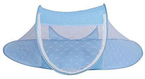 Universal Baby Foldable Nursery Sleep Playing Crib Bed Cot Infant Netting Canopy Mosquito Net Tent Blue