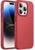 Silicone Case for iPhone 14 Pro Max 6.7-inch, Silky-Soft Touch Full-Body Protective Phone Case, Shockproof Cover with Microfiber Lining (Red)