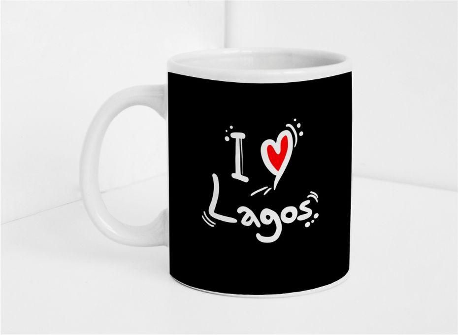 I Love Lagos (blk) Custom Branded Ceramic Mug