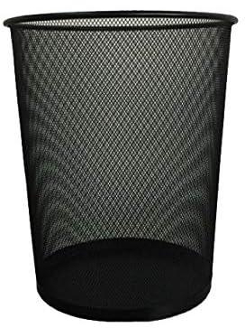 Partner Metal Mesh Waste Bin Round Large Black_ with one years guarantee of satisfaction and quality