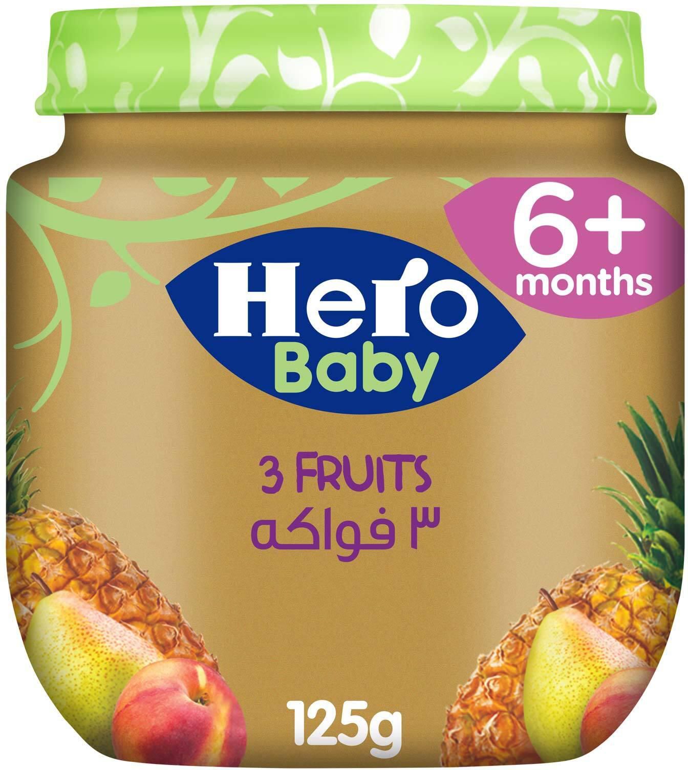Hero Baby 3 Fruits Jar - 125 gram