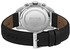 BOSS Black Men's Stainless Steel Quartz Watch with Black Leather Strap, Black, 22, black, Quartz Watch