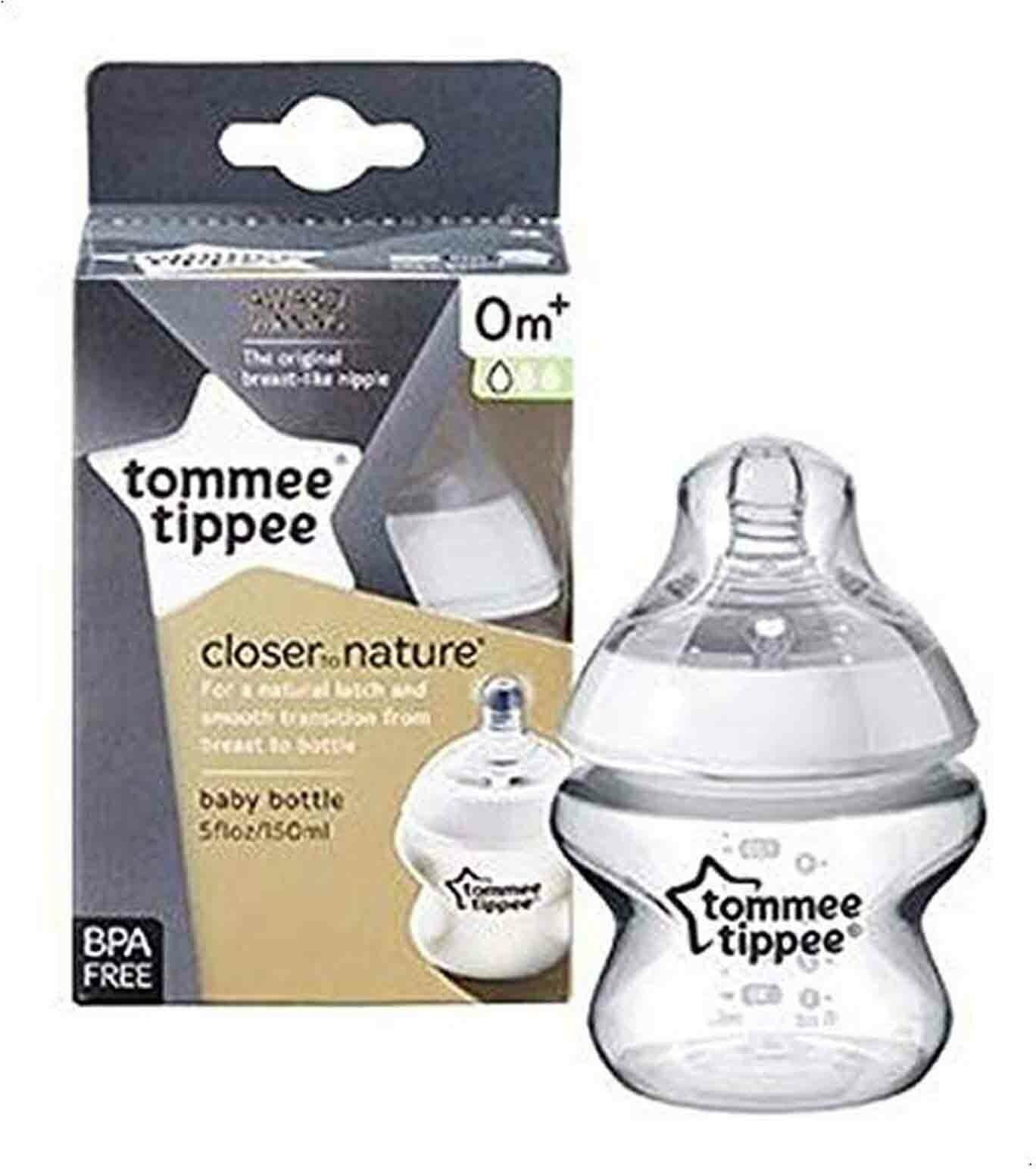 Tommee Tippee Closer To Nature Feeding Bottle TT42240070 Clear 150ml