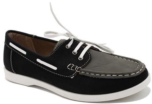 Ravin Casual Boat Shoes - Black