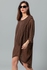 Kady Front Slit Wide Round Neck Cover-up - Brown