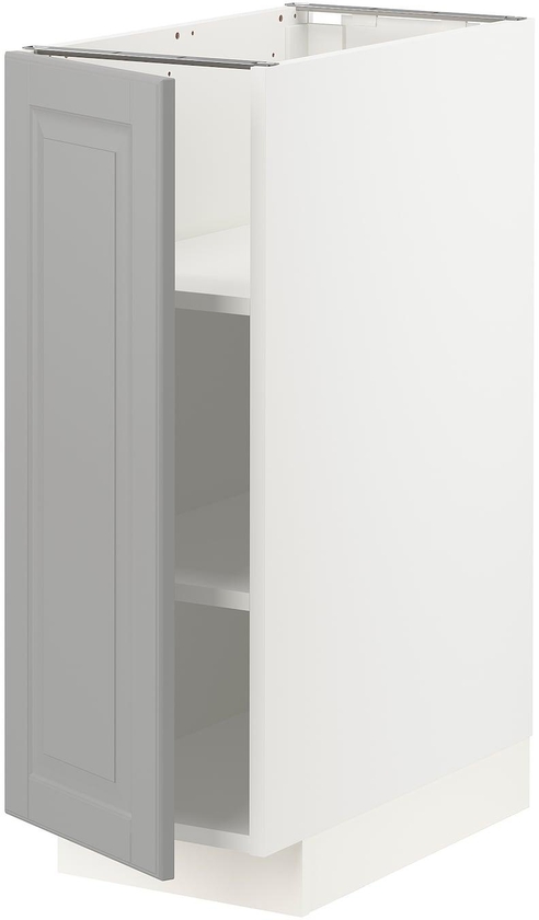 METOD Base cabinet with shelves - white/Bodbyn grey 30x60 cm