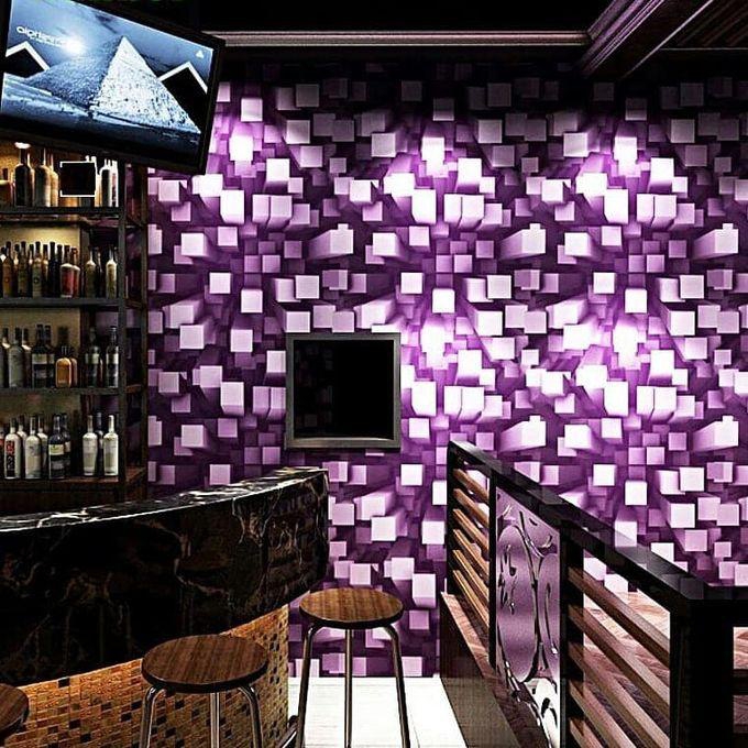 Whiterosy wallpapers Adore Decor Purple 3D Effect Wallpaper - 5.3 Sqm