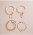 4-Piece Pearl Fashion Bracelets